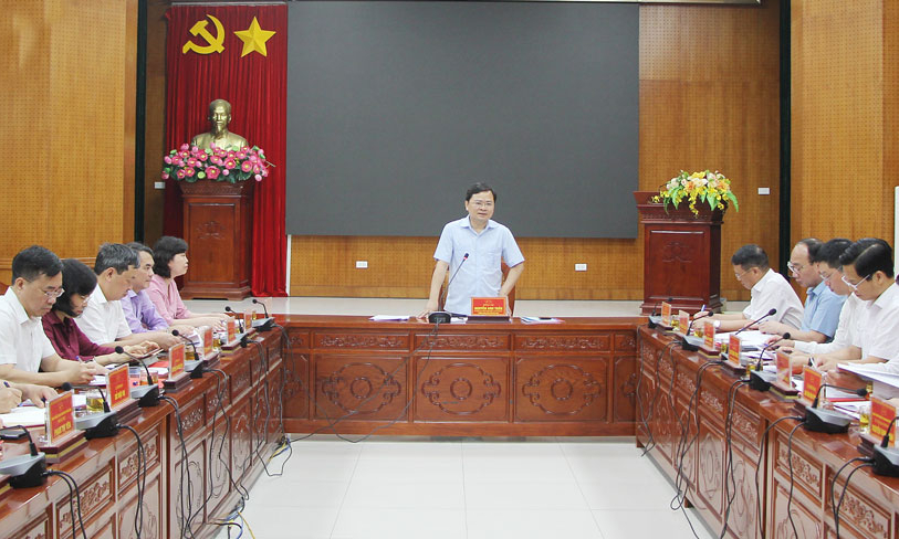 Bí thư Tỉnh ủy Nguyễn Anh Tuấn chủ trì làm việc với Đảng ủy Khối các Cơ quan và Doanh nghiệp tỉnh