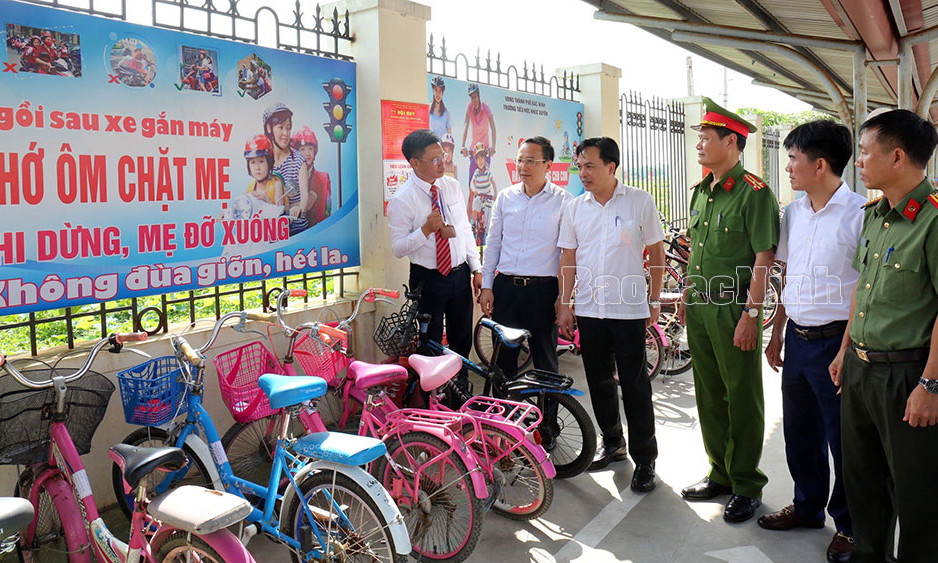 Thành phố Bắc Ninh ra mắt mô hình thí điểm “Nhà xe học sinh, sinh viên ATGT”