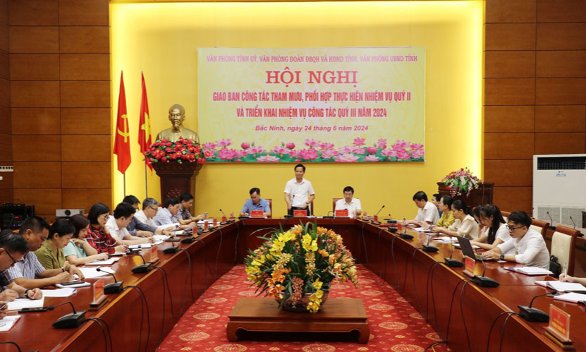 Giao ban công tác tham mưu, phối hợp thực hiện nhiệm vụ quý II năm 2024