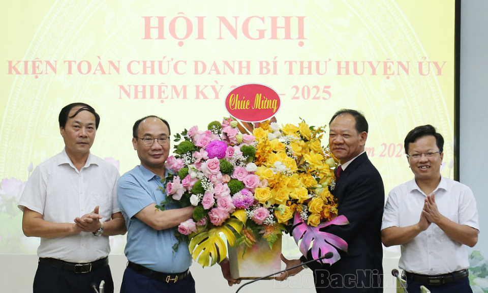 Kiện toàn chức danh Bí thư Huyện ủy Gia Bình