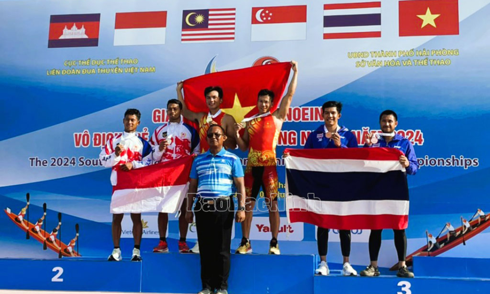 VĐV Bắc Ninh giành 3 huy chương tại giải Đua thuyền Rowing và Đua thuyền Canoe vô địch U19, U23 và vô địch Đông Nam Á 2024