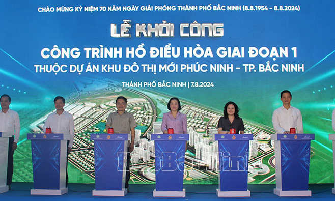 Khởi công hồ điều hòa khu đô thị Phúc Ninh