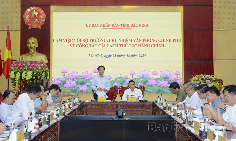 Bộ trưởng, Chủ nhiệm Văn phòng Chính phủ làm việc tại Bắc Ninh về công tác cải cách thủ tục hành chính