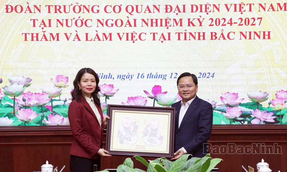 Bí thư Tỉnh ủy tiếp và làm việc với Đoàn Trưởng cơ quan đại diện Việt Nam tại nước ngoài