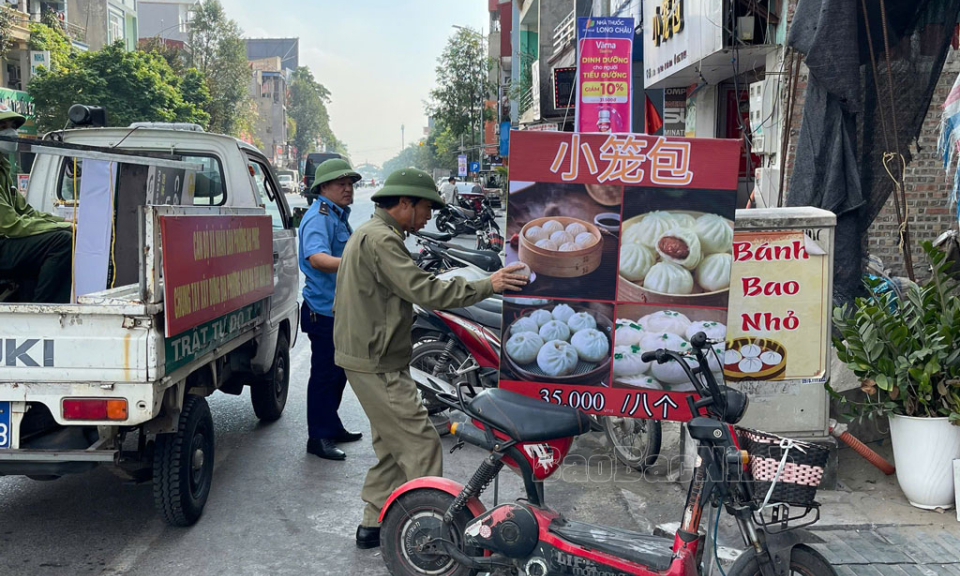 Phường Đại Phúc tăng cường bảo đảm trật tự đô thị dịp cuối năm