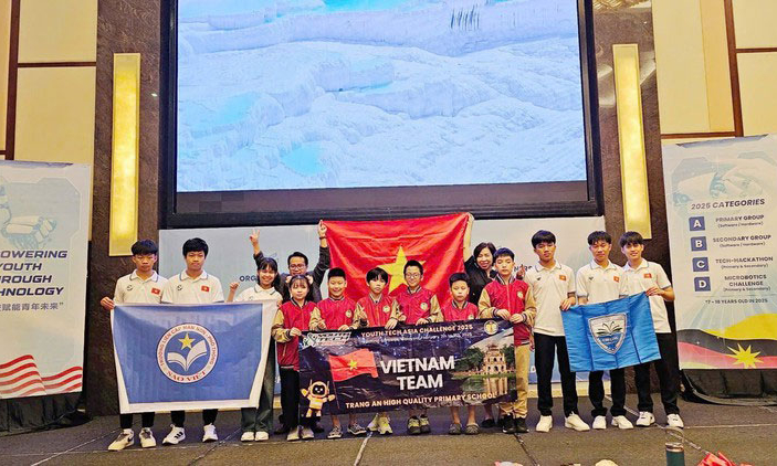 Học sinh Việt Nam  giành 2 Huy chương Vàng cuộc thi Công nghệ trẻ châu Á
