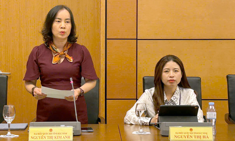Đại biểu Nguyễn Thị Kim Anh đề nghị bổ sung tiêu chí xác định khó khăn vướng mắc do quy định của pháp luật