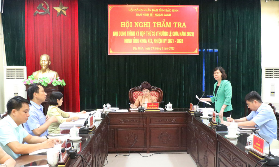 Ban Kinh tế - Ngân sách thẩm tra nội dung trình kỳ họp thường lệ giữa năm HĐND tỉnh