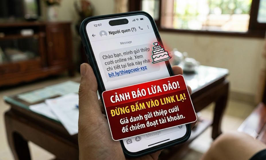 Cảnh gi&aacute;c thủ đoạn giả danh gửi &ldquo;thiệp cưới điện tử&rdquo; qua t&agrave;i khoản mạng x&atilde; hội để chiếm đoạt t&agrave;i sản
