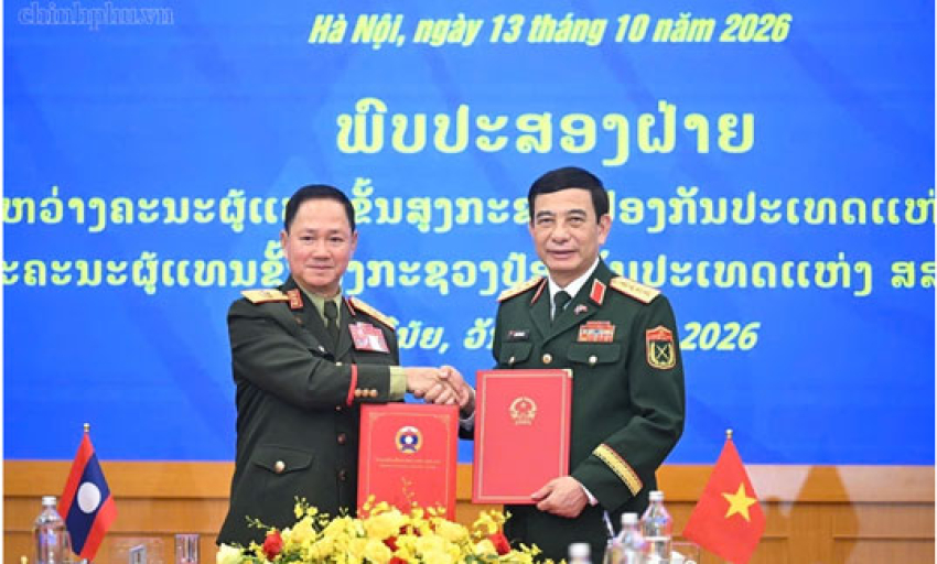 Th&uacute;c đẩy hợp t&aacute;c quốc ph&ograve;ng Việt Nam-L&agrave;o ng&agrave;y c&agrave;ng thực chất, hiệu quả