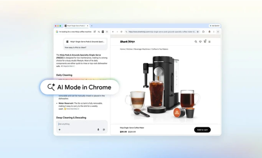 Google t&iacute;ch hợp AI v&agrave;o Chrome, t&igrave;m kiếm kh&ocirc;ng cần mở trang