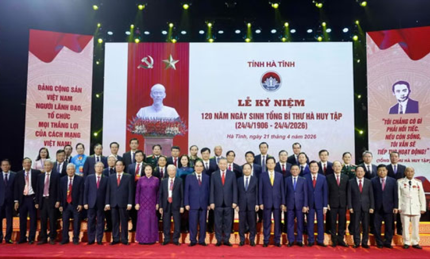 Tổng B&iacute; thư, Chủ tịch nước T&ocirc; L&acirc;m dự Lễ kỷ niệm 120 năm Ng&agrave;y sinh Tổng B&iacute; thư H&agrave; Huy Tập