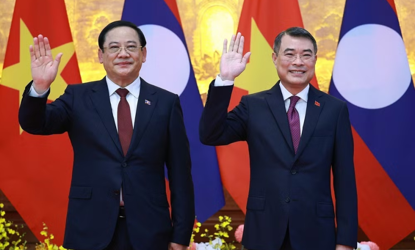 Thủ tướng L&ecirc; Minh Hưng hội đ&agrave;m với Thủ tướng L&agrave;o Sonexay Siphandone