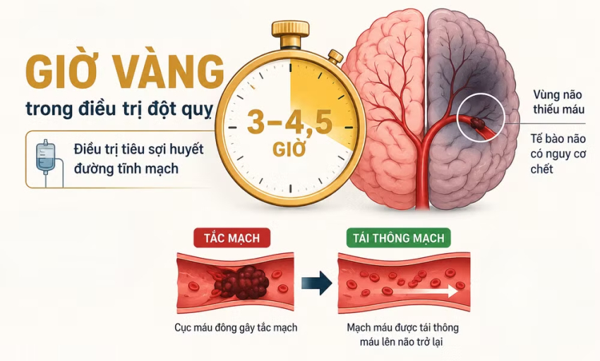"Giờ v&agrave;ng" đột quỵ: Ranh giới của hồi phục v&agrave; t&agrave;n phế