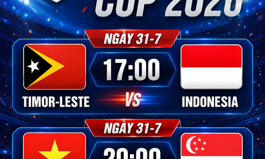 Lịch trực tiếp ASEAN Cup 2026: Việt Nam đấu Singapore