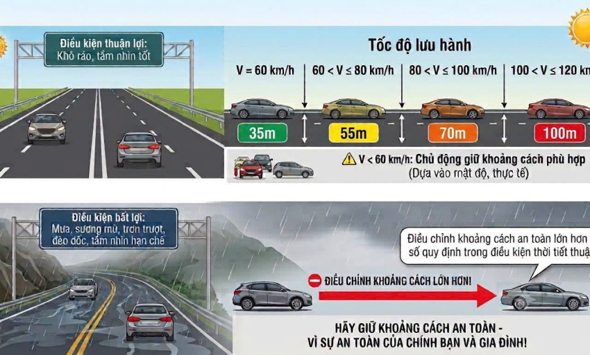 L&aacute;i xe thế n&agrave;o để kh&ocirc;ng bị phạt lỗi khoảng c&aacute;ch an to&agrave;n?