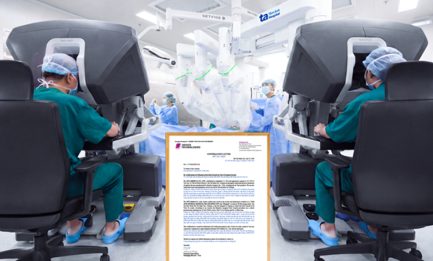 Lần đầu ti&ecirc;n tại Việt Nam: 2 robot trăm tỉ phối hợp mổ ung thư