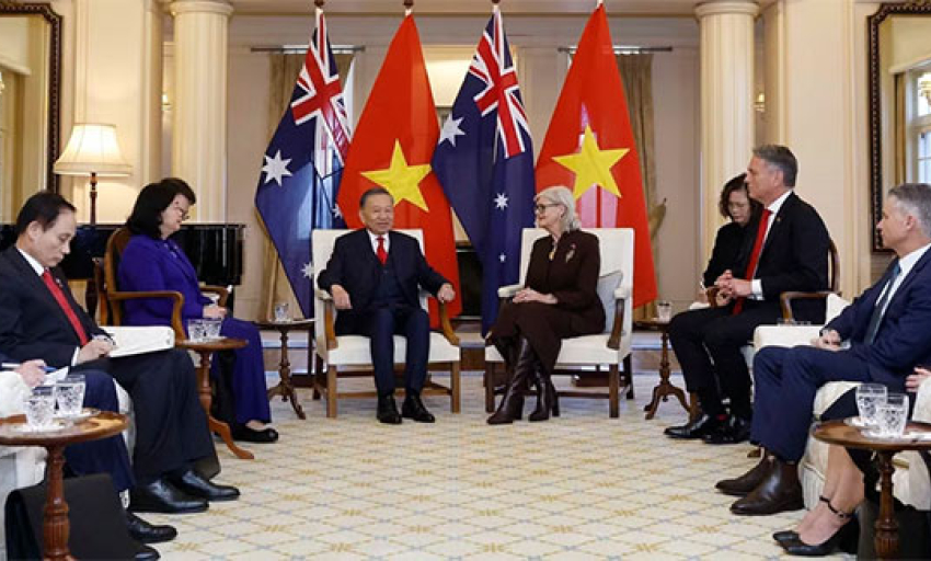 Lễ đ&oacute;n Tổng B&iacute; thư, Chủ tịch nước T&ocirc; L&acirc;m thăm cấp Nh&agrave; nước Australia