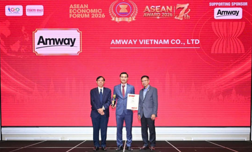 Amway Việt Nam được vinh danh Top 5 Doanh nghiệp ti&ecirc;u biểu ASEAN v&agrave; Top 5 Thương hiệu/sản phẩm nổi tiếng ASEAN