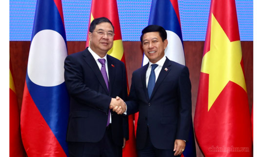 Ph&oacute; Thủ tướng Thường trực Phạm Gia T&uacute;c hội đ&agrave;m, th&uacute;c đẩy gắn kết chiến lược Việt Nam-L&agrave;o