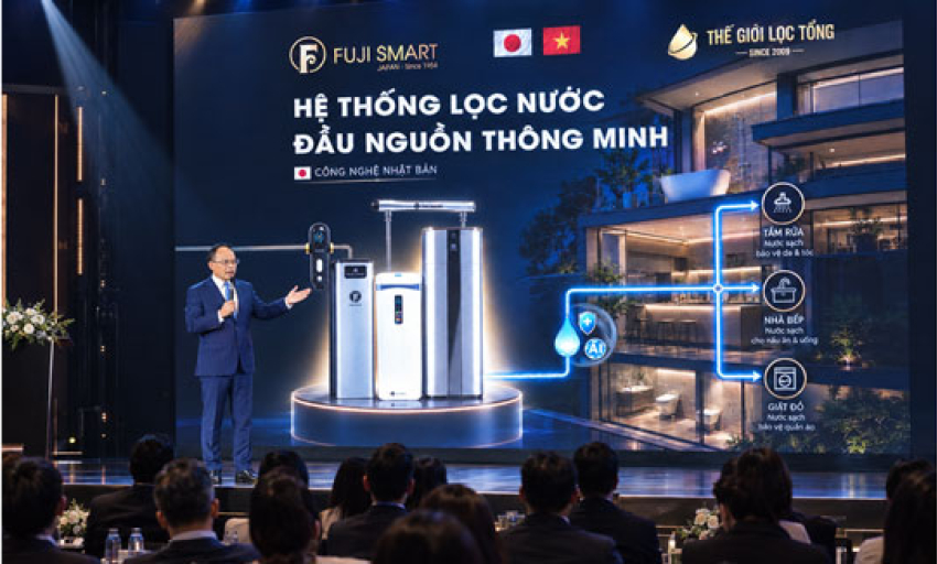 Tập đo&agrave;n thiết bị y tế Nhật Bản chọn Việt Nam l&agrave; nơi đầu ti&ecirc;n triển khai giải ph&aacute;p lọc nước tổng đầu nguồn ứng dụng AI