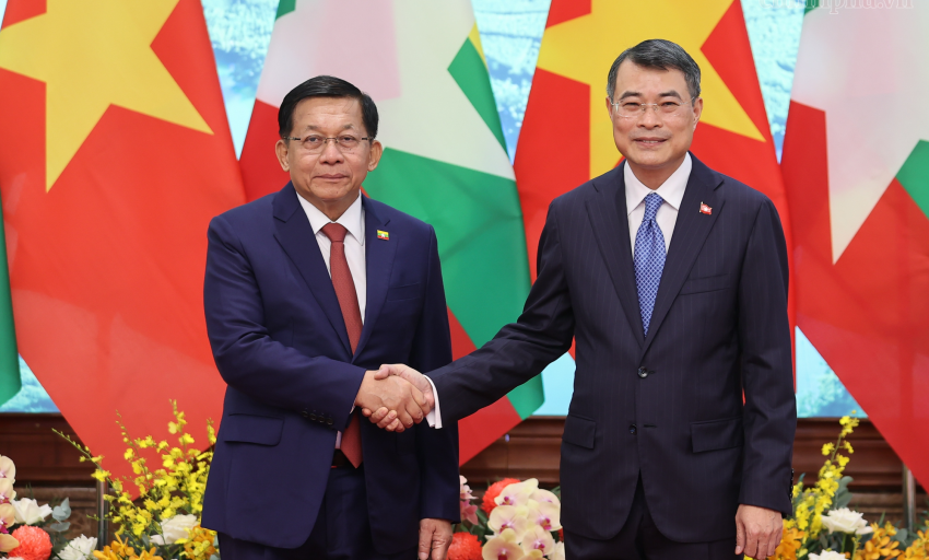 Thủ tướng L&ecirc; Minh Hưng hội kiến Tổng thống Myanmar Min Aung Hlaing