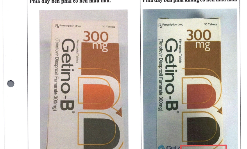TP.HCM cảnh b&aacute;o thuốc Getino-B Tablets 300mg trị vi&ecirc;m gan B nghi ngờ giả
