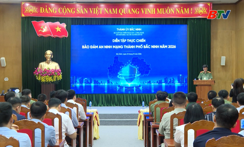 Diễn tập thực chiến bảo đảm an ninh mạng th&agrave;nh phố Bắc Ninh năm 2026