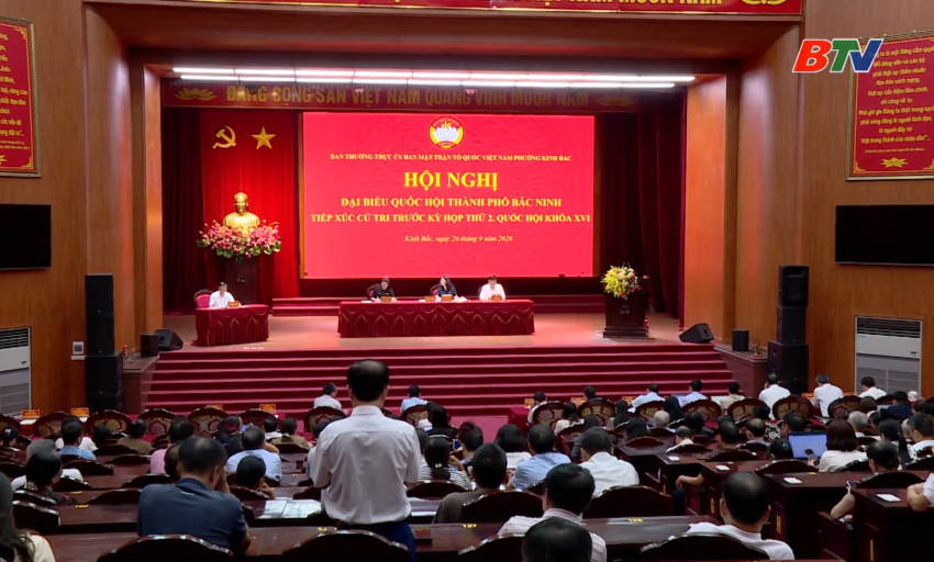 Đo&agrave;n đại biểu Quốc hội th&agrave;nh phố Bắc Ninh tiếp x&uacute;c cử tri phường Kinh Bắc 