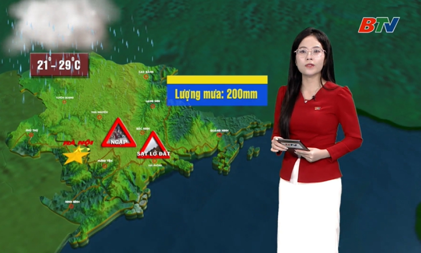 Dự b&aacute;o thời tiết đ&ecirc;m 14 ng&agrave;y 15-9-2026