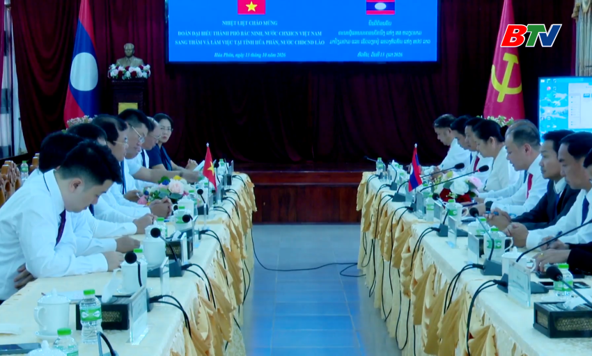 L&atilde;nh đạo th&agrave;nh phố Bắc Ninh thăm v&agrave; l&agrave;m việc tại L&agrave;o 