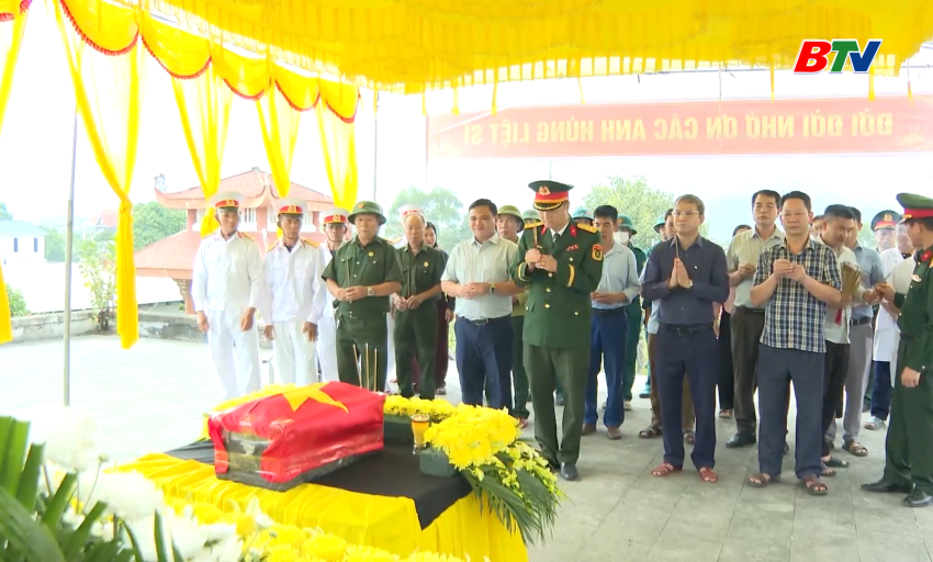 Truy điệu, an t&aacute;ng h&agrave;i cốt liệt sĩ chưa x&aacute;c định được danh t&iacute;nh 
