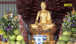 Lễ thượng trụ t&ograve;a thượng điện Ch&ugrave;a Hạ, T&acirc;y Y&ecirc;n Tử