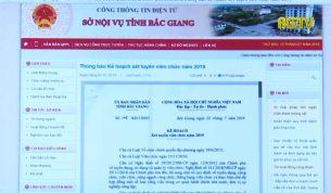 Th&ocirc;ng tin về đợt x&eacute;t tuyển gi&aacute;o vi&ecirc;n, c&ocirc;ng chức, vi&ecirc;n chức tỉnh Bắc Giang