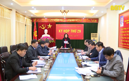 Kỳ họp thứ 29, UBKT Tỉnh uỷ Bắc Giang kho&aacute; XIX