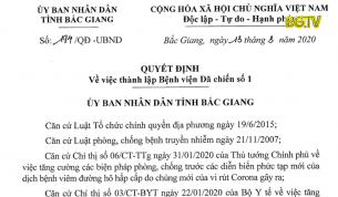 Bắc Giang th&agrave;nh lập Bệnh viện D&atilde; chiến số 1