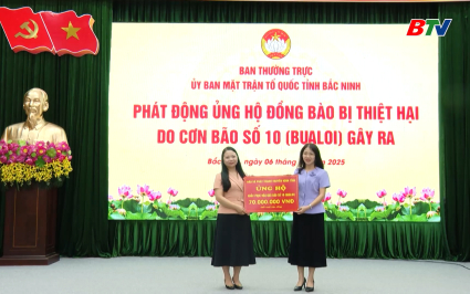Bắc Ninh ph&aacute;t động ủng hộ đồng b&agrave;o v&ugrave;ng b&atilde;o lũ 