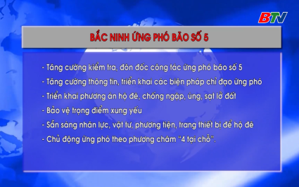 Bắc Ninh ứng ph&oacute; b&atilde;o số 5