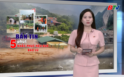 Bản tin 5 ph&uacute;t khắc phục hậu quả b&atilde;o lũ 9h ng&agrave;y 10-10-2025