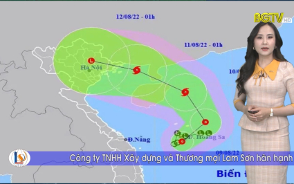Bản tin thời tiết ng&agrave;y 09-08-2022