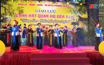 Bảo tồn n&eacute;t đẹp canh h&aacute;t quan họ đ&ecirc;m rằm 
