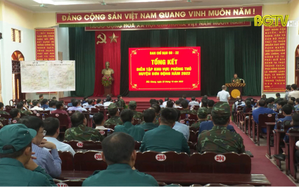 Ho&agrave;n th&agrave;nh diễn tập khu vực ph&ograve;ng thủ huyện Sơn Động