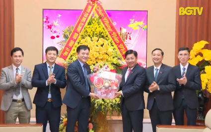 B&iacute; thư Tỉnh ủy thăm, ch&uacute;c Tết B&aacute;o Bắc Giang, Đ&agrave;i Ph&aacute;t thanh v&agrave; Truyền h&igrave;nh tỉnh