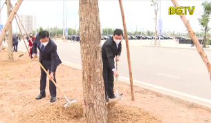 B&iacute; thư tỉnh ủy dự lễ ph&aacute;t động Tết trồng c&acirc;y tại th&agrave;nh phố Bắc Giang