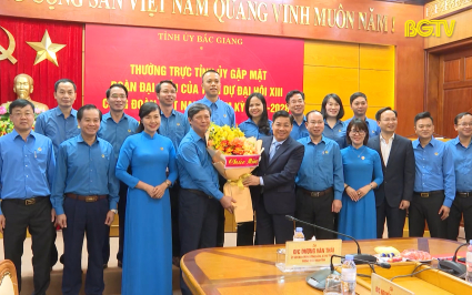 B&iacute; thư Tỉnh ủy gặp mặt, động vi&ecirc;n đo&agrave;n đại biểu dự Đại hội 13 C&ocirc;ng đo&agrave;n Việt Nam 