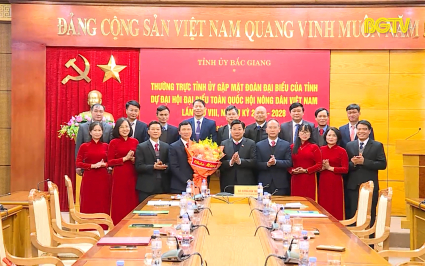 B&iacute; thư Tỉnh ủy gặp mặt đo&agrave;n đại biểu dự ĐH Hội N&ocirc;ng d&acirc;n Việt Nam
