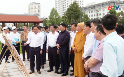 B&iacute; thư Tỉnh uỷ kiểm tra tiến độ dự &aacute;n đầu tư x&acirc;y dựng hạ tầng kỹ thuật v&agrave; c&aacute;c c&ocirc;ng tr&igrave;nh phụ trợ c&ocirc;ng vi&ecirc;n Văn Miếu