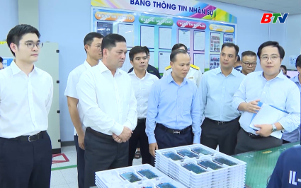 B&iacute; thư Tỉnh ủy l&agrave;m việc với doanh nghiệp tham gia chuỗi cung ứng to&agrave;n cầu