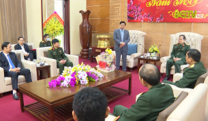 B&iacute; thư Tỉnh ủy thăm, ch&uacute;c Tết Đảng ủy, Bộ Tư lện Qu&acirc;n khu 1
