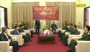 B&iacute; thư tỉnh ủy thăm, ch&uacute;c Tết qu&acirc;n khu 1, qu&acirc;n đo&agrave;n 2 v&agrave; gi&aacute;o xứ Bắc Giang, gi&aacute;o hội Phật gi&aacute;o tỉnh